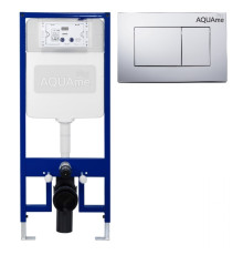 Комплект инсталляции 4 в 1 AQUAme Slim с хромированной клавишей 489х1132 мм AQM4003CR