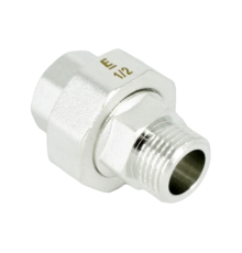 Сгон-американка прямой Elsen TIN 1/2 НВ латунный с плоским уплотнением EBF.26.12T