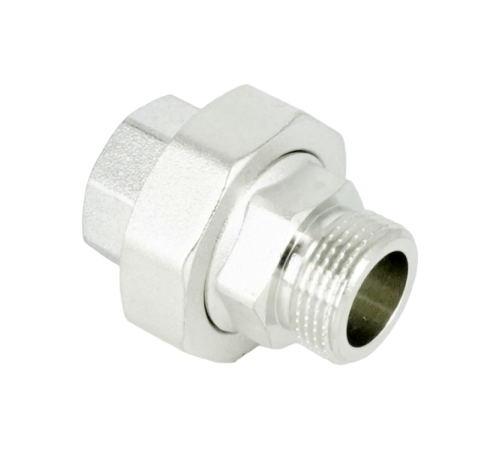 Сгон-американка прямой Elsen TIN 3/4 НВ латунный с плоским уплотнением EBF.26.34T