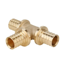Тройник аксиальный латунный Smart Install 16x2.2 мм 52171S