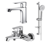 Набор смесителей 3 в 1 Aquanet Oberon (AQ1210CR/AQ1240CR/AQ2014CR) хром AQ1230CR