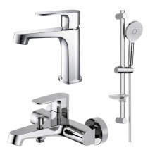 Набор смесителей 3 в 1 Aquanet Oberon (AQ1210CR/AQ1240CR/AQ2014CR) хром AQ1230CR