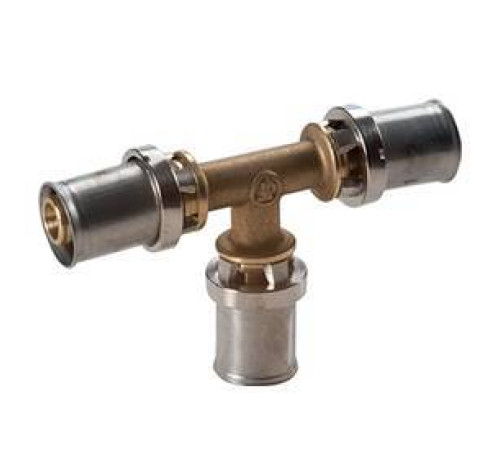 Тройник пресс Giacomini RM151 26x3х20x2х26x3 мм латунный RM151Y086