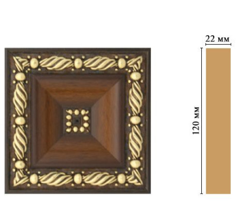 Вставка декоративная Decomaster D208-51 120x120x22 мм D208-51