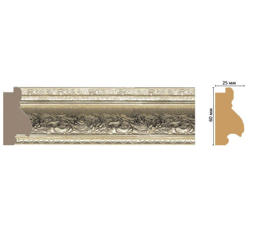 Багет из полистирола DECOMASTER FM10-2 60х25х2850 мм FM10-2