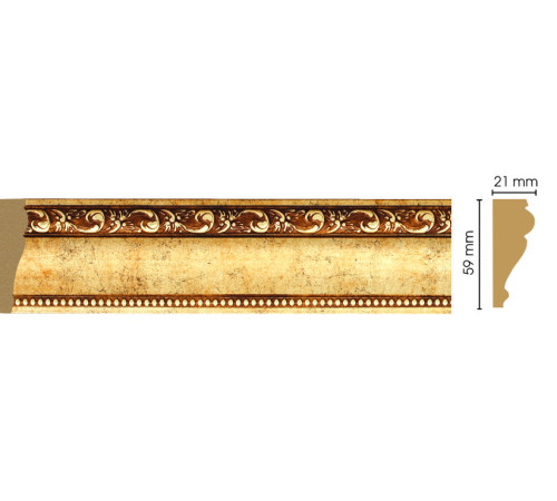 Молдинг DECOMASTER 161-552 ДМ 60х22х2400 мм 161-552 ДМ