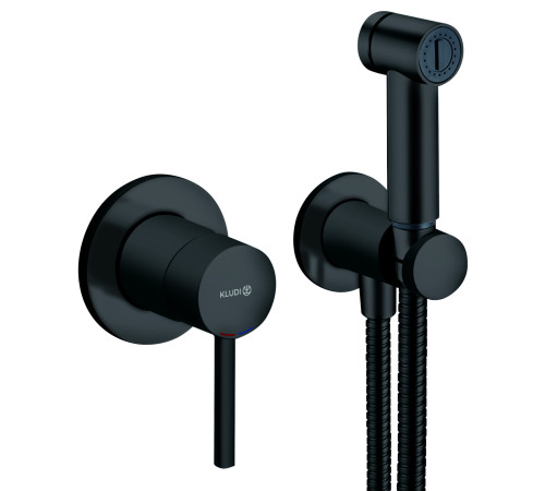 Готовый комплект гигиенического душа Kludi Bozz черный матовый 389983976