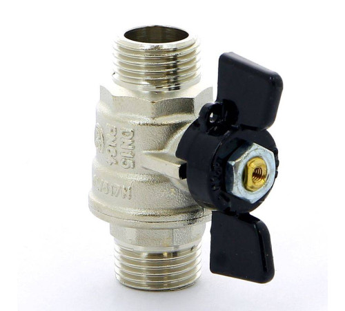 Кран шаровой Bugatti Oregon 1/2 НН бабочка полнопроходной 03270022