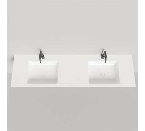 Раковина Salini Onda 180x50 см 1 отв. с переливом S-Stone белый матовый 1402202M