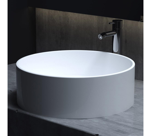 Раковина накладная Salini Armonia 45х45х15 см без отв. S-Sense белый глянцевый 130112G