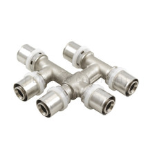 Тройник пресс-фитинг байпасный Tiemme 20x16x16 1650183