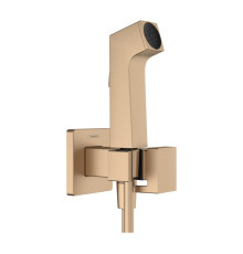 Гигиенический душ Hansgrohe 1jet E EcoSmart+ со смесителем держателем и шлангом 125 см шлифованная бронза 29233140