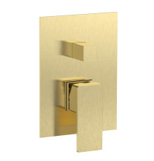 Смеситель встраиваемый AQUAMET Savona на 2 потр. с внутр. частью золото шлиф. AQM8808BG