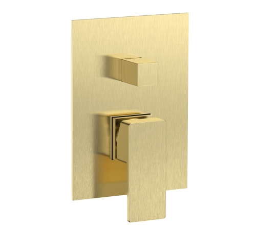 Смеситель встраиваемый AQUAMET Savona на 2 потр. с внутр. частью золото шлиф. AQM8808BG