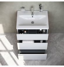 Тумба под раковину напольная AM.PM Gem 60 см 3 ящика белый глянец M91FSX0602WG