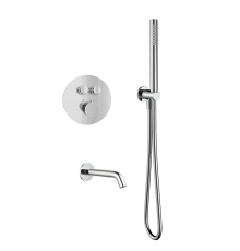 Набор для ванны Aquanet с изливом и термостатом хром AQM8407CR