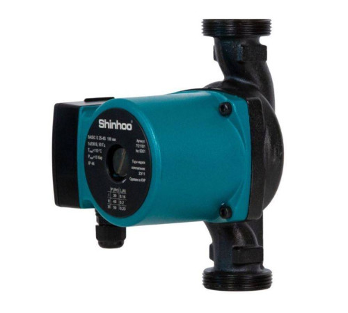 Насос циркуляционный Shinhoo BASIC S 25-8S 180 мм с гайками 71211003