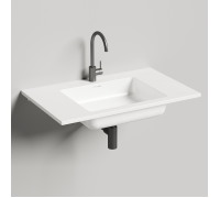 Раковина Salini Onda 80х50х16.3 см 1 отверстие S-Stone белый матовый 1402201M*1