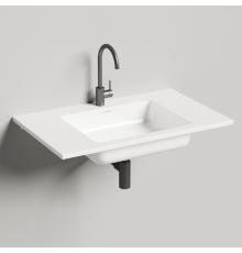 Раковина Salini Onda 80х50х16.3 см 1 отверстие S-Stone белый матовый 1402201M*1