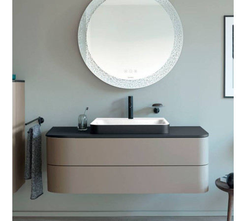 Тумба подвесная Duravit Happy D.2 Plus 130x55x40.8 см с 2 ящиками stone grey satin matt HP497209292/HP031KM8080