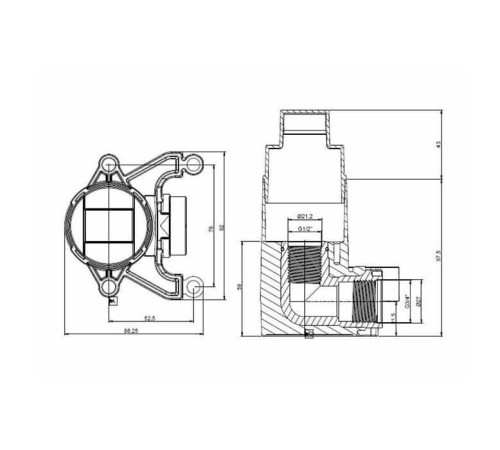 Встраиваемая часть Almar для вывода ручного душа E134008