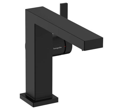 Смеситель для раковины Hansgrohe Tecturis E высота 11 см с донным клапаном черный матовый 73020670