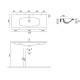 Раковина Catalano Alvea 120x46 см без отверстий белый глянцевый 0621210001