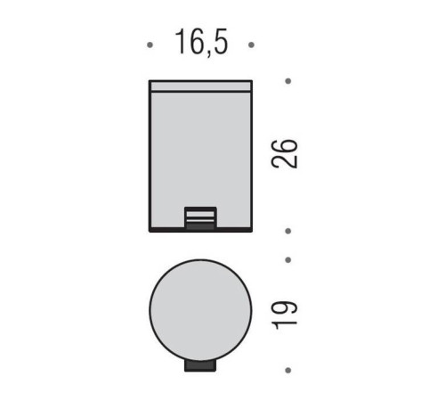 Ведро для мусора Colombo Design Hotel Collection 3 л с крышкой и педалью B9962.IL