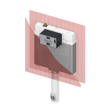 Застенный бачок TECE TECEbox Octa II для напольного унитаза с арматурной сеткой 9370500