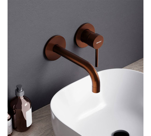 Смеситель для раковины Damixa Scandinavian Pure встраиваемый розовое золото 360260500