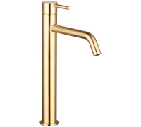 Смеситель для раковины AQUAMERIT Siena высокий 210 мм золото глянцевое AQM6214GG