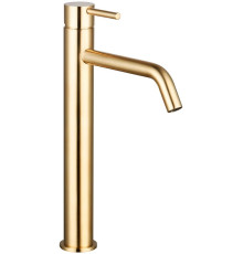 Смеситель для раковины AQUAMERIT Siena высокий 210 мм золото глянцевое AQM6214GG