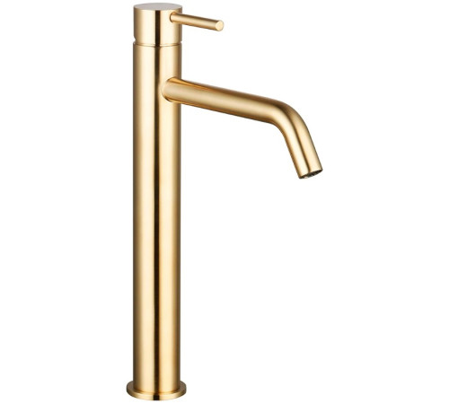 Смеситель для раковины AQUAMERIT Siena высокий 210 мм золото глянцевое AQM6214GG