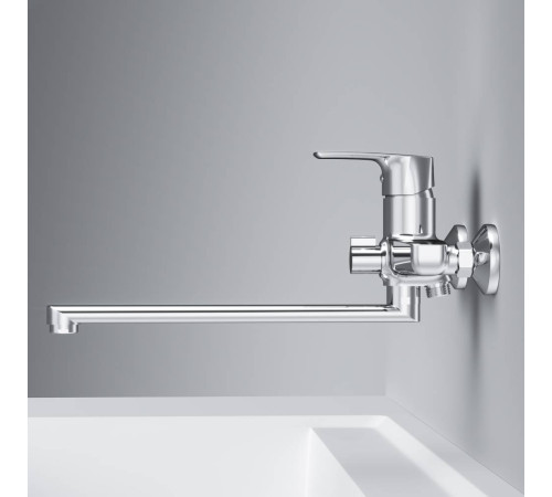 Смеситель для ванны и душа AM.PM Gem с длинным изливом F90A90000