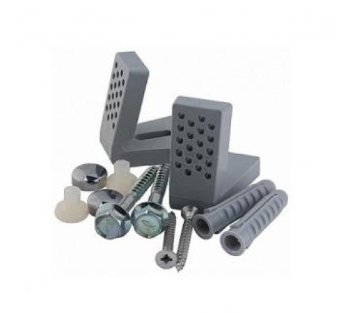 Комплект горизонтальных крепежей SIMAS для унитаза и биде хром/белый F88