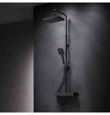 Душевая система с термостатом и смесителем-полкой AM.PM Func матовый черный F078F222