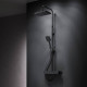 Душевая система с термостатом и смесителем-полкой AM.PM Func матовый черный F078F222