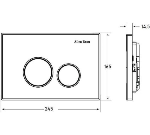 Клавиша смыва Allen Brau Priority серебро сатин 9.20001.MG