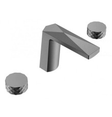 Смеситель для раковины Boheme Venturo врезной на 3 отверстия Diamond антрацит матовый 150-GM-DIAMOND