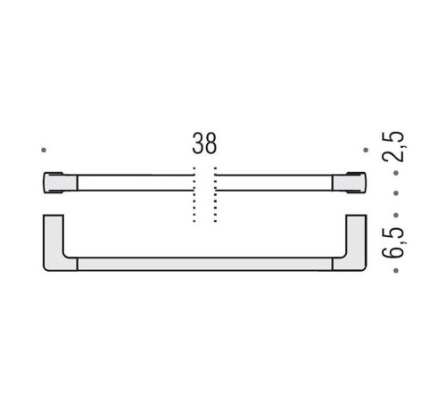 Полотенцедержатель Colombo Design Lulu 38 см PVD золото B6209.HPS