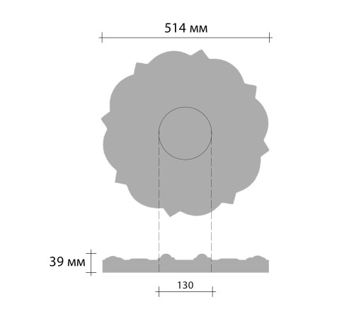 Розетка потолочная DECOMASTER DM-0471 диаметр 514 мм DM-0471
