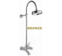 Смеситель для ванны с верхним душем Ceramica Nova бронза CN10692