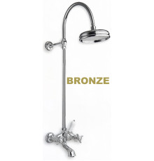Смеситель для ванны с верхним душем Ceramica Nova бронза CN10692
