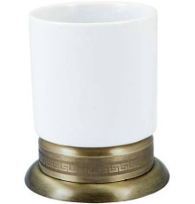 Стакан для зубных щеток Boheme Medici настольный бронза/белый 10612
