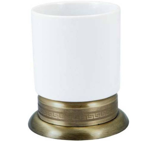 Стакан для зубных щеток Boheme Medici настольный бронза/белый 10612