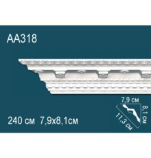 Карниз потолочный Perfect AA318 полиуретановый с рисунком AA318