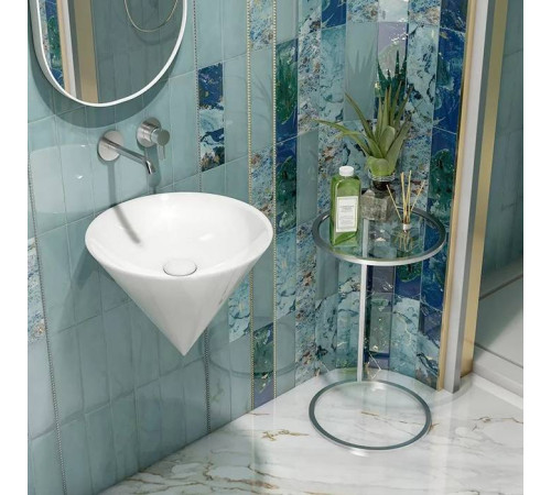 Раковина Kerama Marazzi Cono 44.5х44.5х35 см подвесная белый глянцевый CO.wb.44 / F.WB.CO