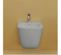 Биде подвесное Kerasan Tribeca 54х35 см с креплением WB9N Grigio matt 512559