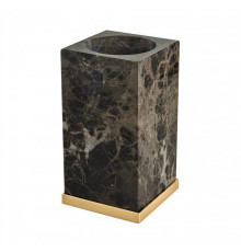 Стакан настольный 3SC Palace Marmo мрамор Emperador Dark золото 24к PA03AEMGD