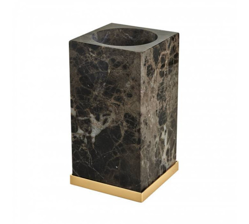 Стакан настольный 3SC Palace Marmo мрамор Emperador Dark золото 24к PA03AEMGD